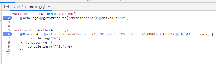 Chrome DevTools - adding breakpoints to JavaScript functions